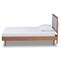 Baxton Studio Saul Mid-Century Light Grey Fabric Upholstered and Walnut Brown Finished Wood Platform Bed-Twin 191-11522-11158-ZORO - alternate 9